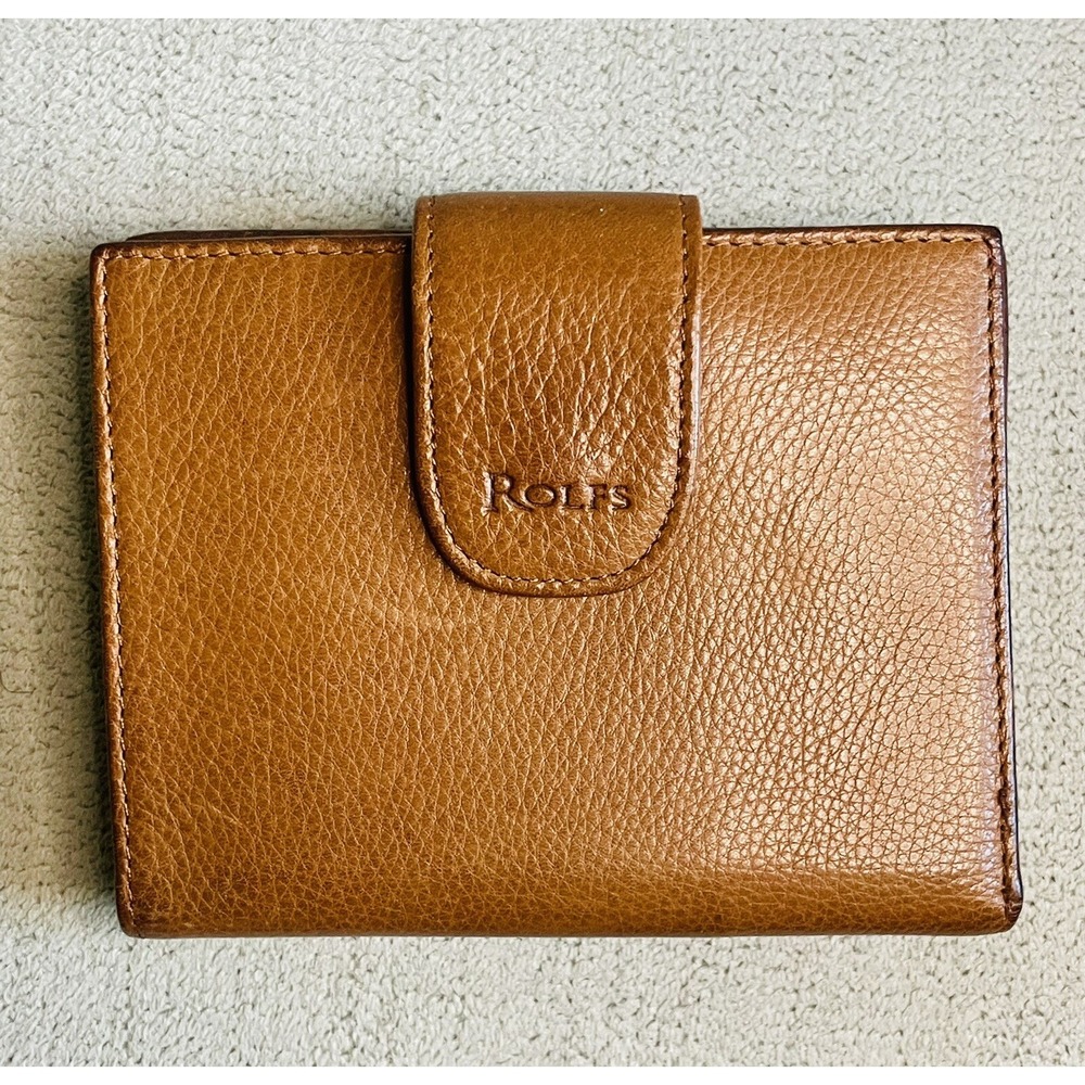VTG Rolfs Brown Leather‎ Wallet With Coin Holder